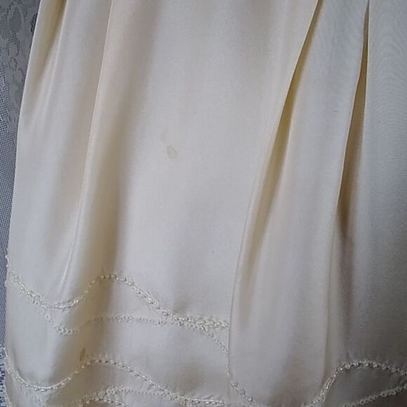 TALBOTS SILK 100% WOMEN'S SKIRT SIZE 12 COLOR CREAM - Picture 4 of 11